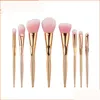 8 pcs high level cosmetic brush set makeup brush set Plastic handle makeup brush kits