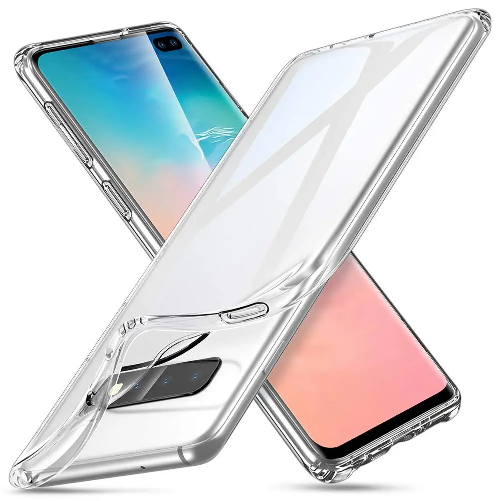 

High permeability Slim Clear Soft TPU Case compatible For Samsung Galaxy S10 Plus Soft Flexible Silicone Cover, Crystal clear