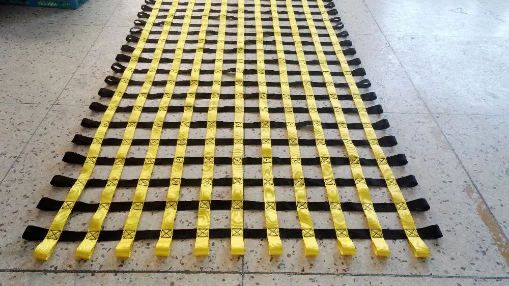 
polyester webbing net adjustable cargo net for truck for suv/climbing cargo net 