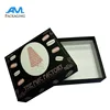 wholesale custom black paper cheap rigid set up gift packaging macaron box