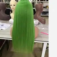 

Green color human hair wigs lace front/full lace/360lace wigs with natural baby hair