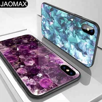 

Pretty Gem Diamond Glitter Design Custom Tempered Glass Cell Phone Case For iphone X 6 7 8 Back Cover Hard Phone Cases Mate