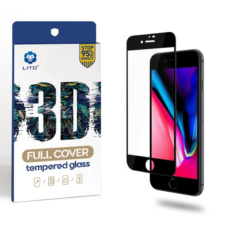 

3D Full Covered Tempered Glass Screen Protector For iPhone 7 / 8