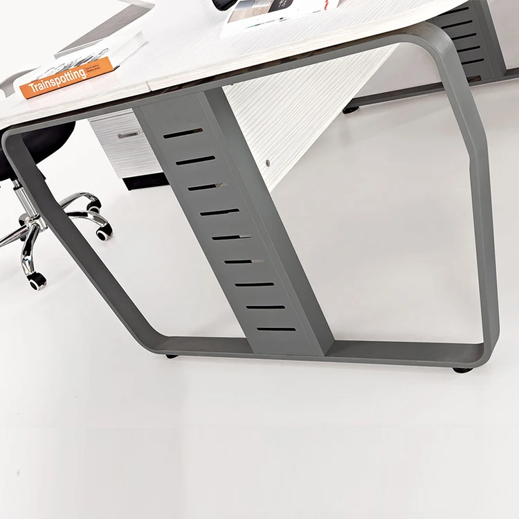 
Metal Leg Acrylic Partition 2 Seats Office Manager Workstation 