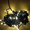 UK Plug Outdoor Pure Copper Black Wire Christmas Decoration LED String Lights