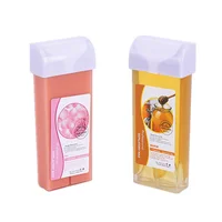 

100g high quality fast delivery free sample scented rose honey flavors wax cartridge pack heater hot roller depilatory waxing
