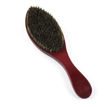 Anti Static Mens Wood Boar Bristle Hair Brush 360 Wave Brush