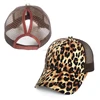 Personalized Leopard Print Ponytail Baseball Hats