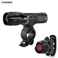 

CYSHMILY Bicycle Accessories,3W LED Focus Adjustable High Bright Bike Front Torch Light With Three Modes Tail Rear Light