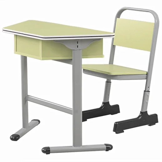 
adjustable plastic school study trapezoid table and chair set for kids 