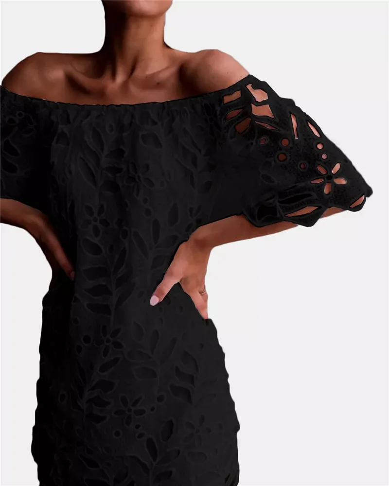 2019 New Arrival Top Selling Summer Women Dresses Lace Off Shoulder Backless Dresses