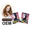 Semi-permanent pink color lovely hair dye shampoo type hair dye