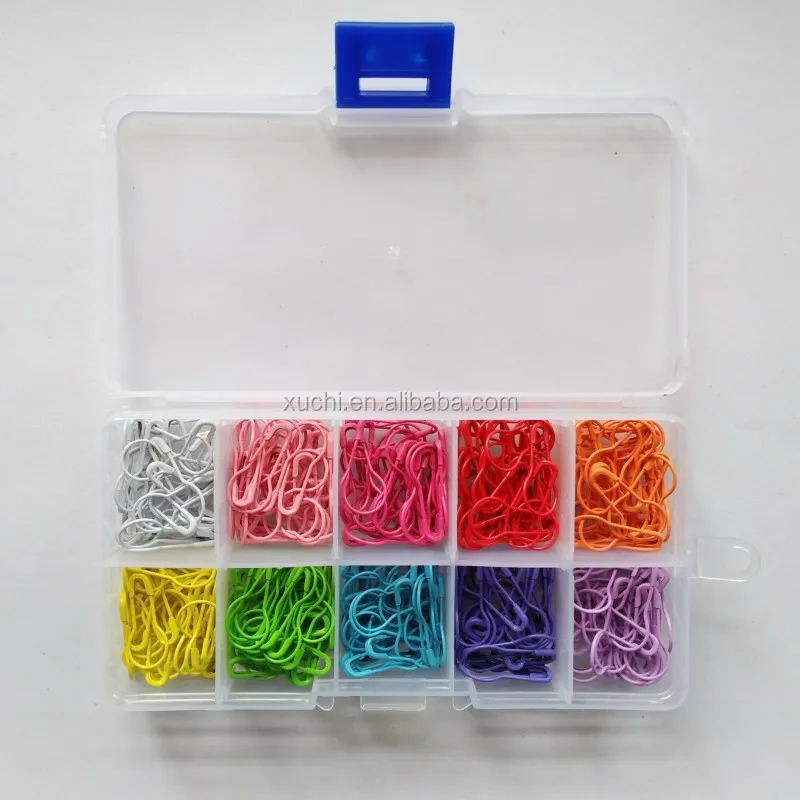 

NEW SIZES! pear shape safety pin good for stitch marker- 300 pcs per box, 10 colors free shipping, Mixed