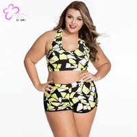 

New size swimwear for fat women bikini set photo