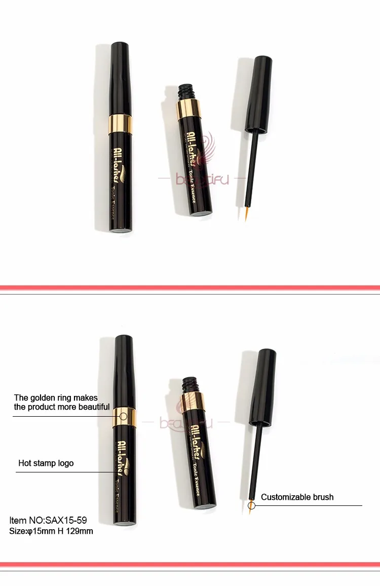 Hot Selling 6ml Eyeliner 15mm H 129mm Bottle/tube With Golden Ring