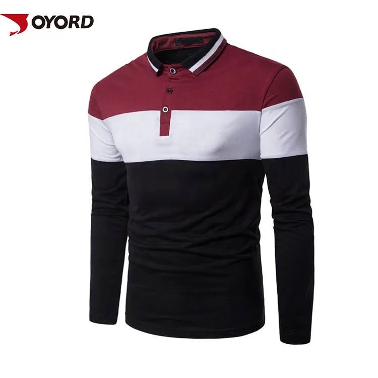 

Long Sleeve Quick Dry Cotton Polyester Fitness Tennis Golf Wear Event Polos T Shirts For Men, Can follow your pantone color