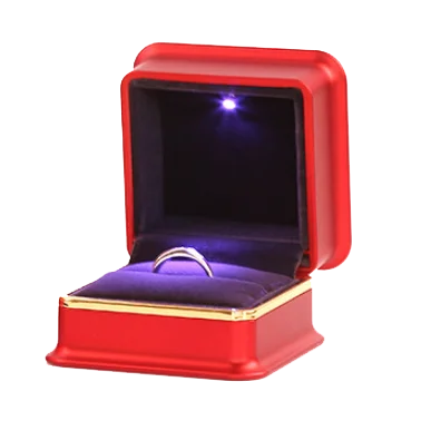 

Stock led light ring box jewelry gift box, Standard