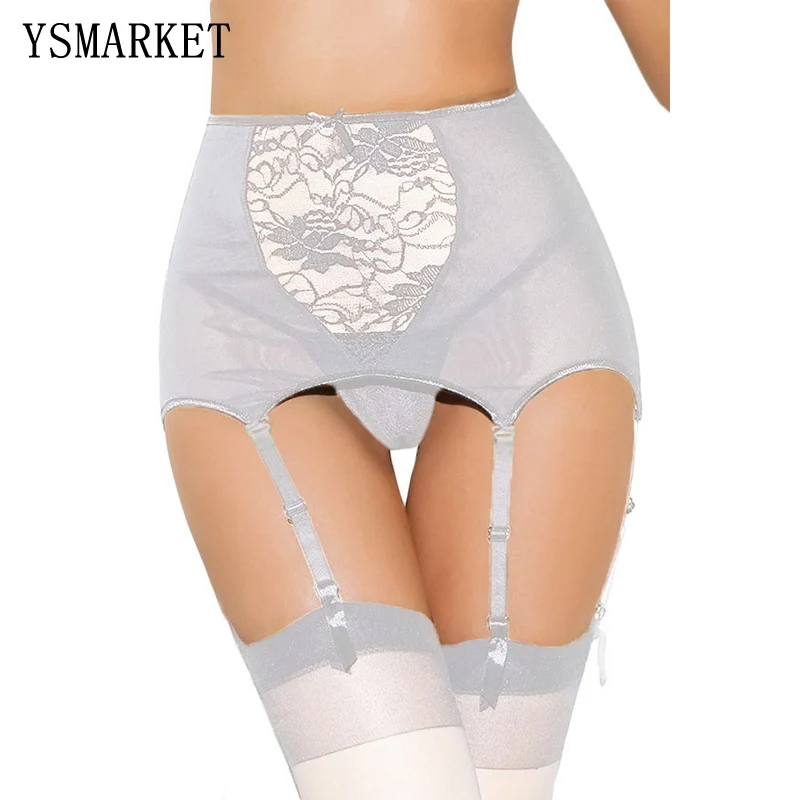 

Wholesale hook eye in back sexy lingerie women underwear lace Good quality mesh garter belt with 6 straps for stocking XXXL SW92