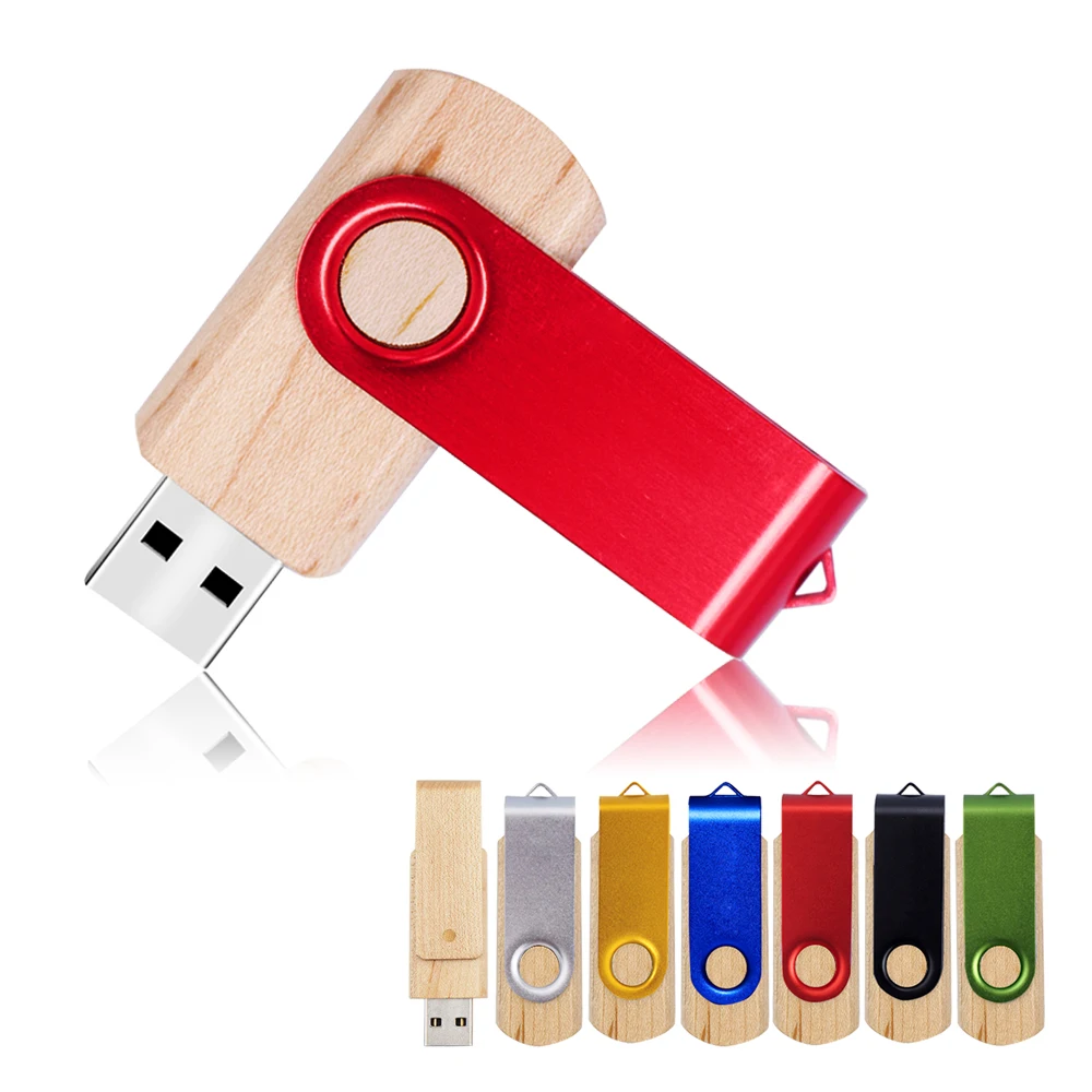 

CE RoHS FCC USB flash drive Wooden Swivel Usb Flash Drive