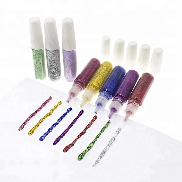 
2018 Hot Sale Non-toxic Iridescent Multi Colored Painting Glitter Liquid Glue For Children DIY 