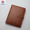 cute soft pvc leather cover notepad with button close