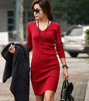 red sweater dress womens