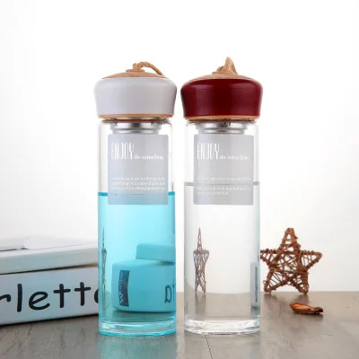 2018 Best sale borosilicate wholesale unbreakable pyrex glass water bottle