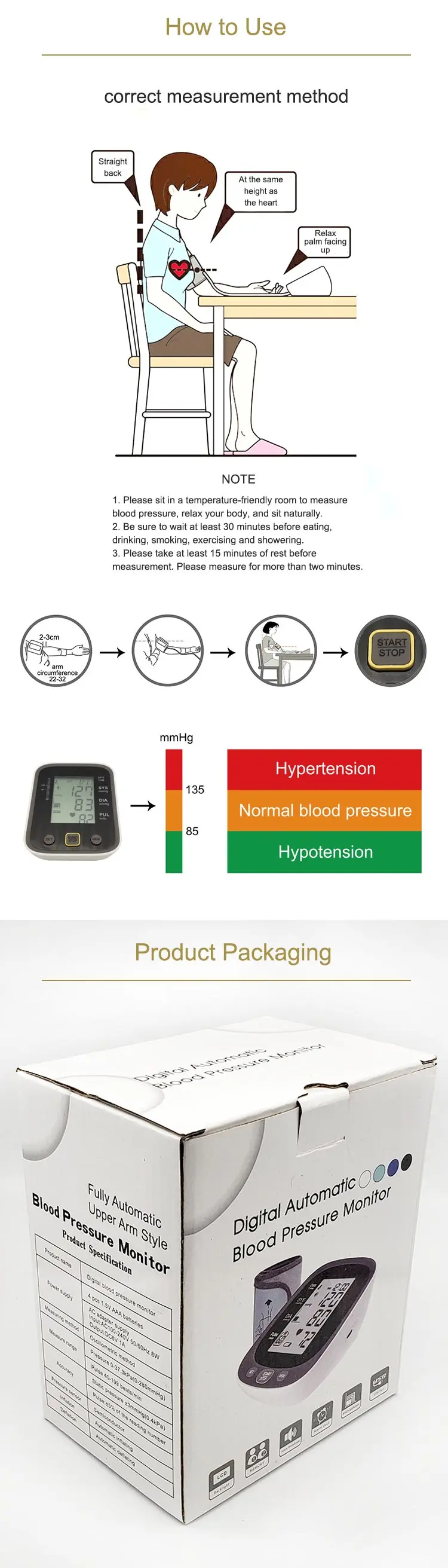 BIG SALE Blood Pressure Monitor with CE,Fully automatic Digital BP Meter Cheap