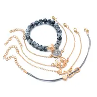 

Fashion map tortoise Charm bracelet set for women wholesale N80892