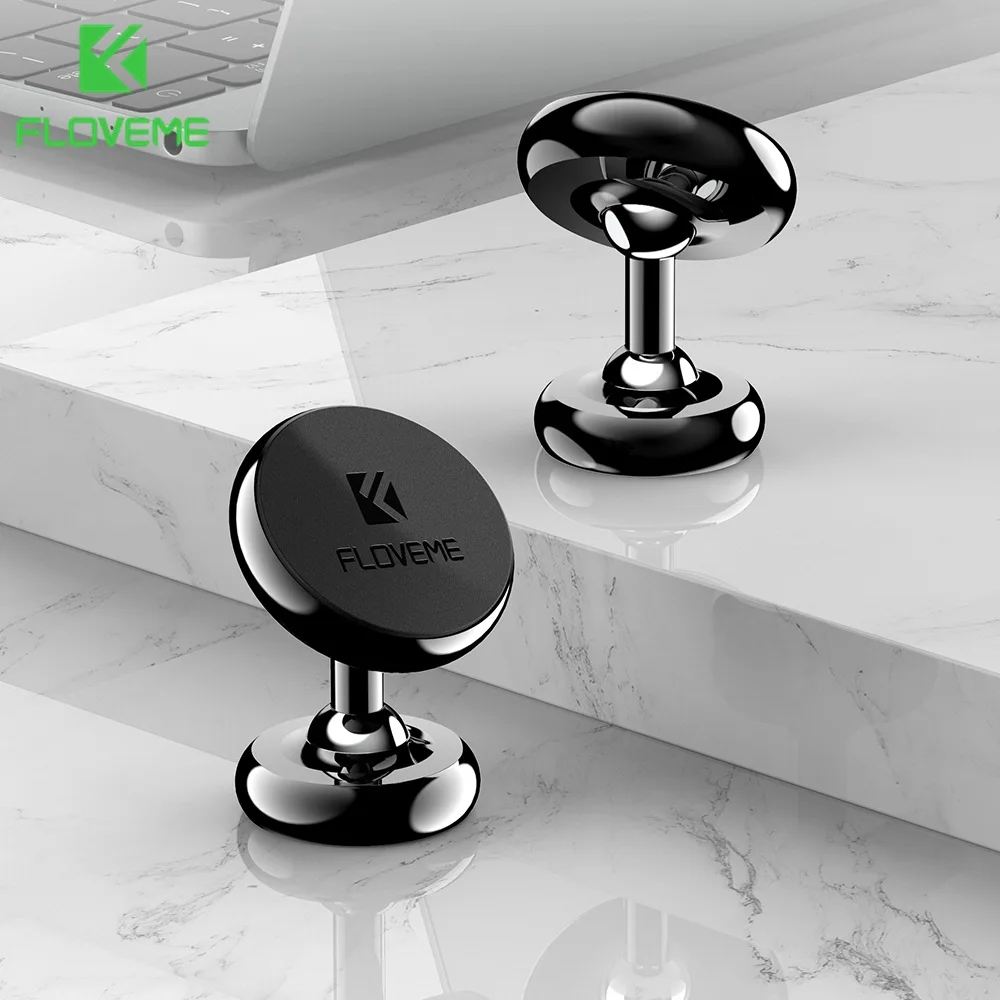 

FLOVEME 2019 Free Shipping adjustable 360 rotatable Magnetic Air Vent Car phone holder mobile stand, Black