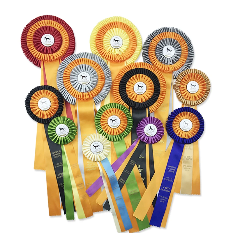 Custom Logo Big Dog Show Ribbons Dog Show Rosette Buy Dog Show