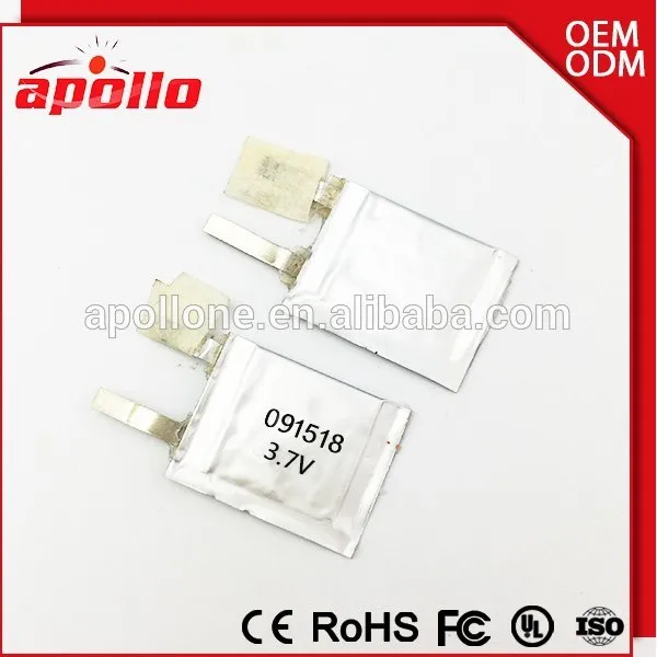 New Arrival !! Ultra small Li-ion Battery 0.9mm Thickness Lipo Battery 091518  3.7v for sale 