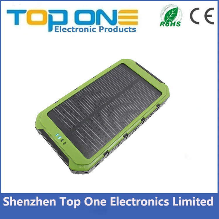 Waterproof Solar Charger 10000mAh Portable Solar Power Bank for Smartphone - ANKUX.COM