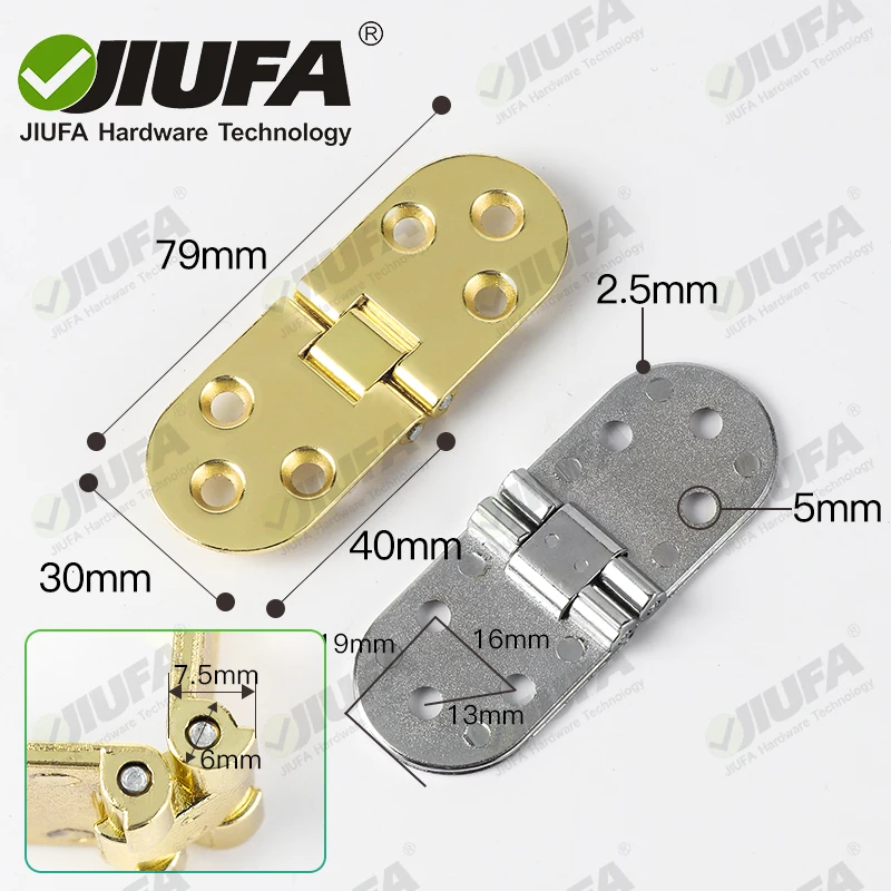 Jiufa Furniture Hardware 180 Degree Flap Table Hinge Round Edge Flip