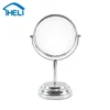 Guangdong suppliers flexible plastic round tray cosmetic make up table make up cosmetic bath framed furniture table stand mirror