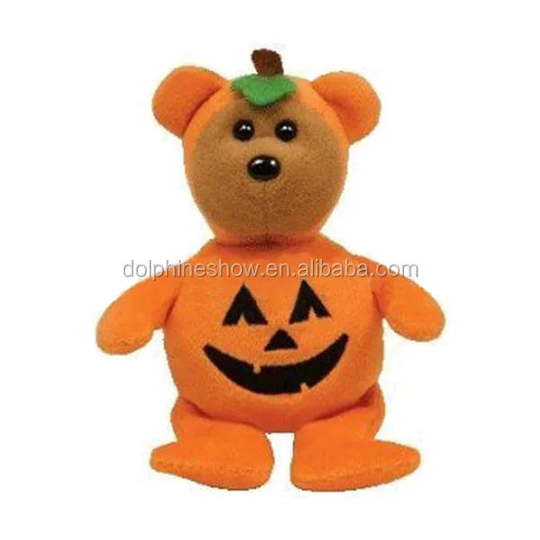 teddy bear with pumpkin