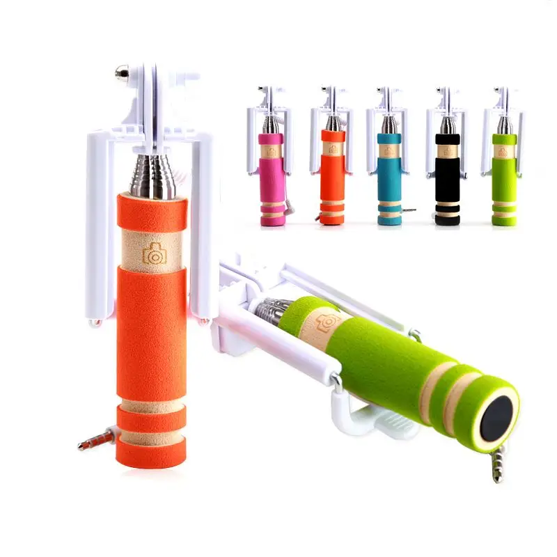 Luxury extendable folding wired selfi self selfie stick monopod for samsung galaxy S5 note3 iphone 6 5S perche selfies selfiepod