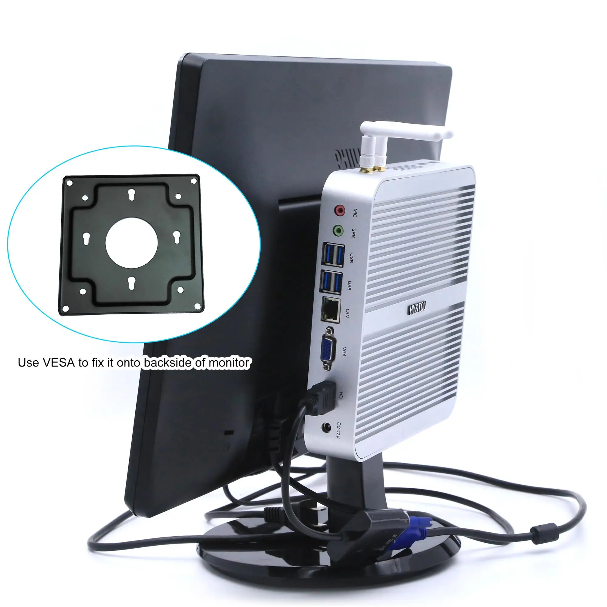

Mini PC X86 Intel Skylake i3 6006u Computers for sale Fanless HTPC Gamming Desktop OEM with 16G Memory 4K Barebons TV Box