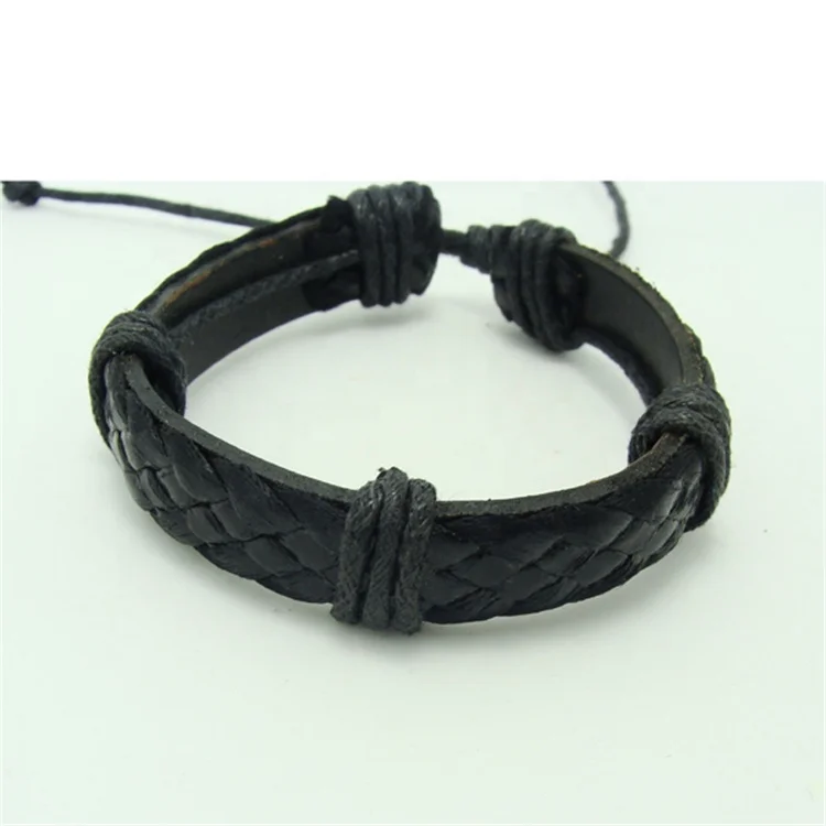 

Hand-woven leather bracelet,pulsera de cuero for mens,vintage style friendship wrap wristband adjustable