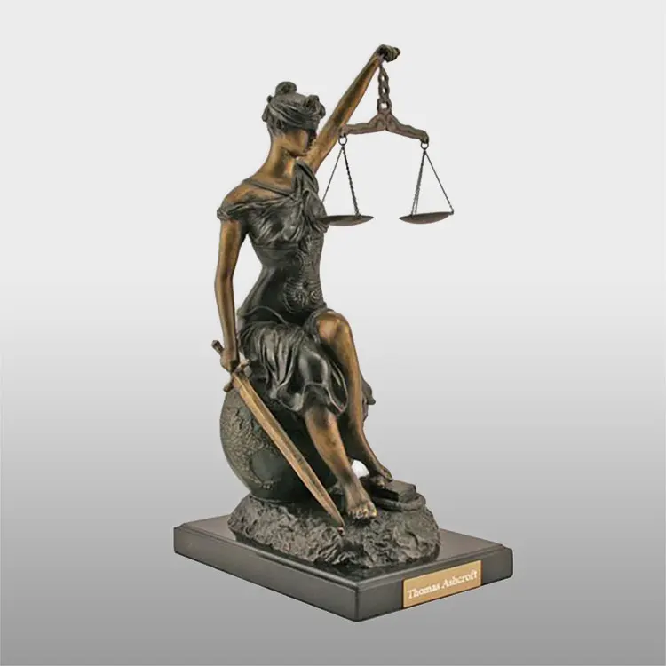 decorative garden woman statue bronze Goddess of justice figure sculpture for sale