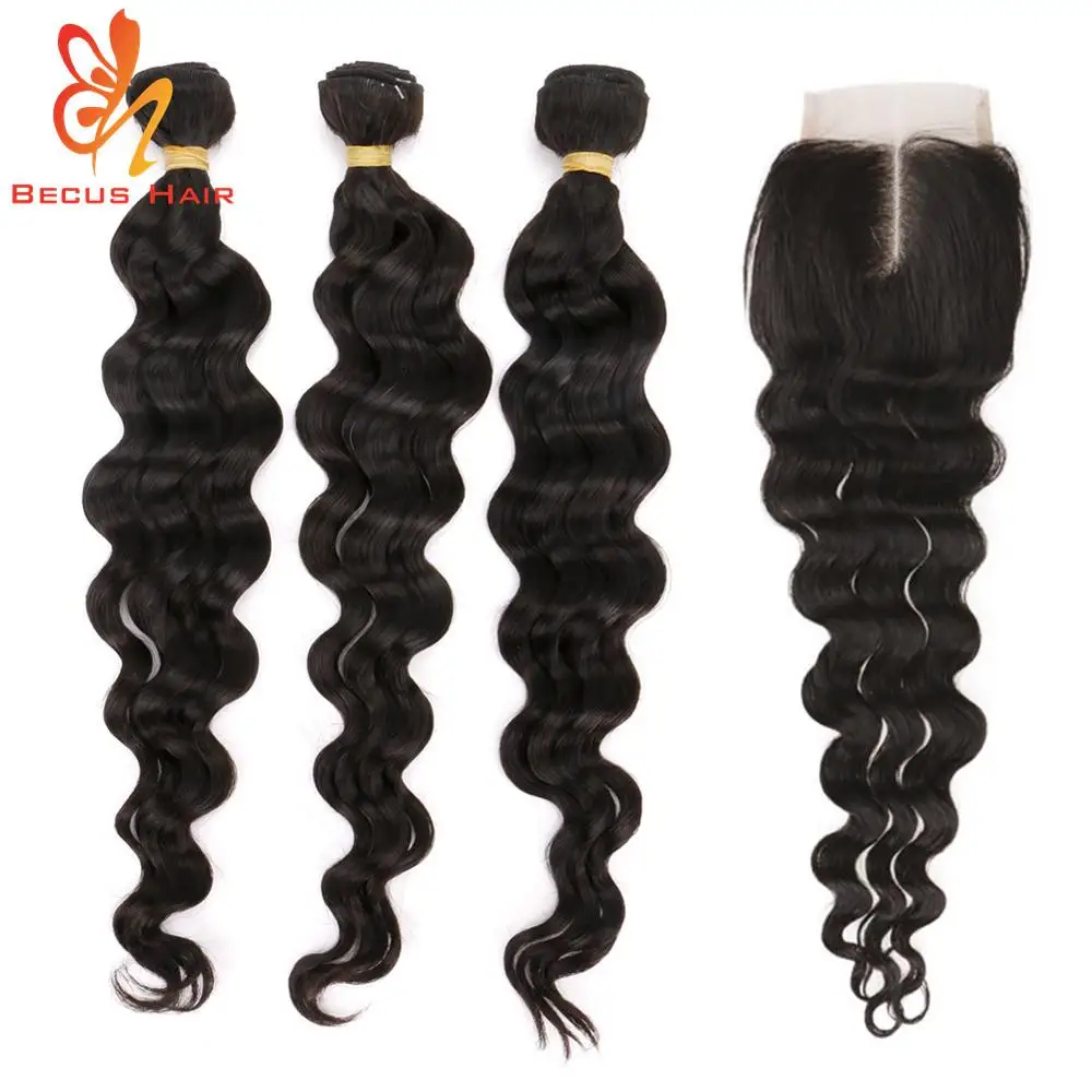 

Raw cambodian hair loose wave human brazilian virgin hair weave bundle with closure