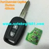 MS car key 2 button remote control 433mhz with ID46 transponder chip for car chevrolet captiva