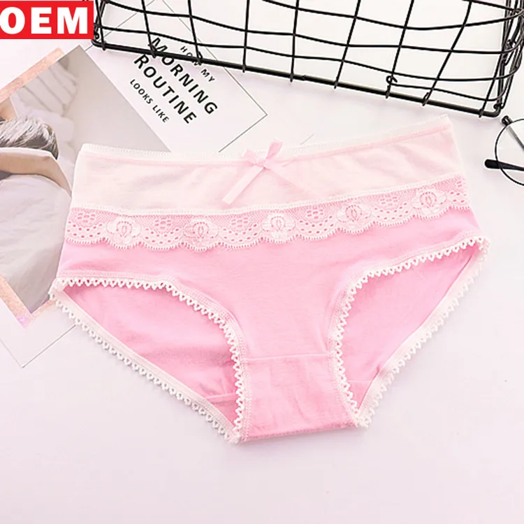 Cheap Women Cotton Underwear Panties Assorted Young Girl Pink Panties