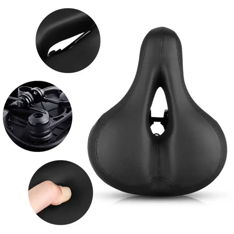 
Thicken Cycling Bicycle Saddle Cushion Soft Breathable Silica Gel Cushion Silicone MTB Road Bike Seat with Reflective Stickers 