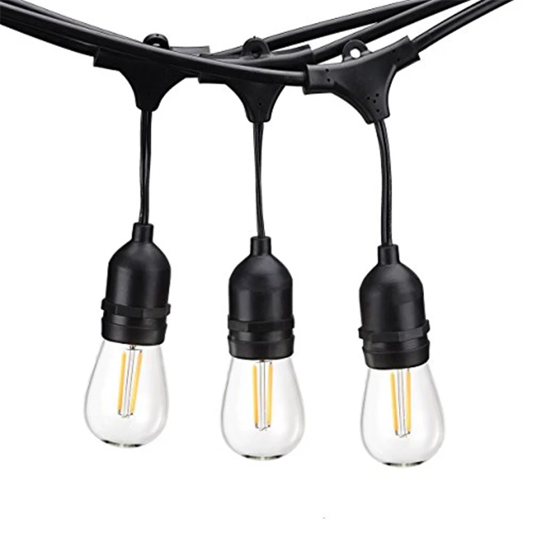 
Popular Convenient connection Good quality LED festoon lighting vintage patio globe 48ft outdoor string light with 24 x e26 