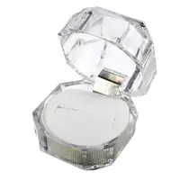 

top quality acrylic plastic cristal ring earing packing vinycl jewelry box