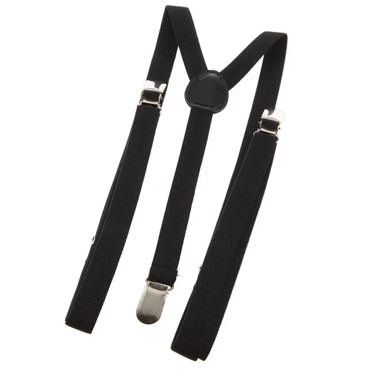 Adjustable Clipon Unisex Full Elastic Suspenders Parts Mini Suspender