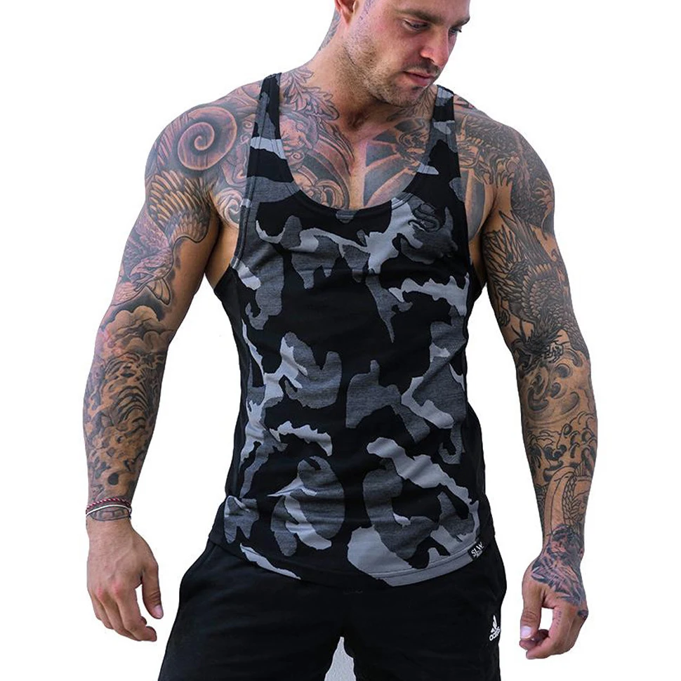 

Men's Cotton Fitness Training Running Tank Tops Summer Sleeveless Basketball Sports Fitness Training Vest