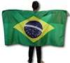 Latest trends custom design neck belt green body cape for sport fans body brazil flags