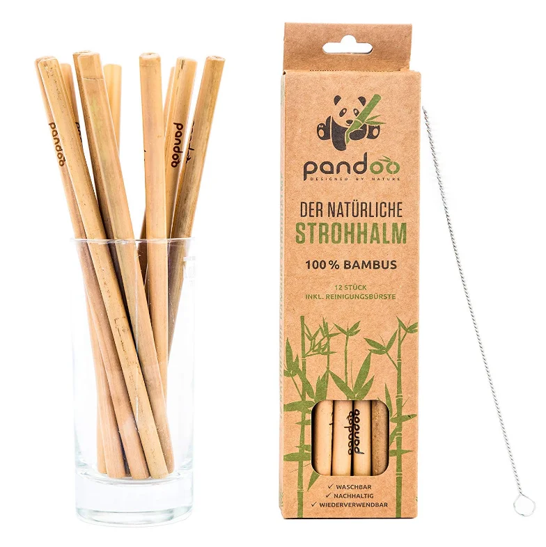 Natural customized logo bambu straw drinking bamboo straw